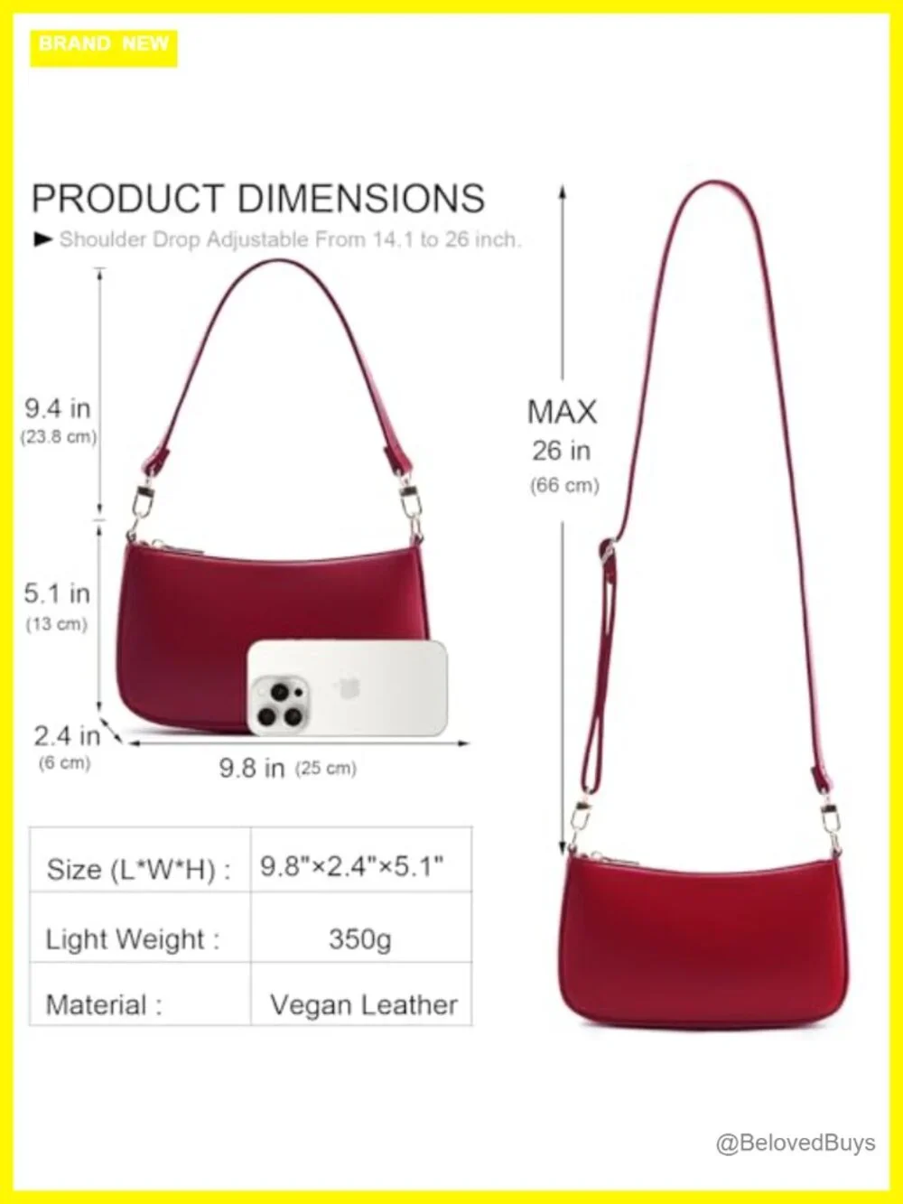 Retro Vegan Leather Hobo Shoulder Bag with Zipper Closure